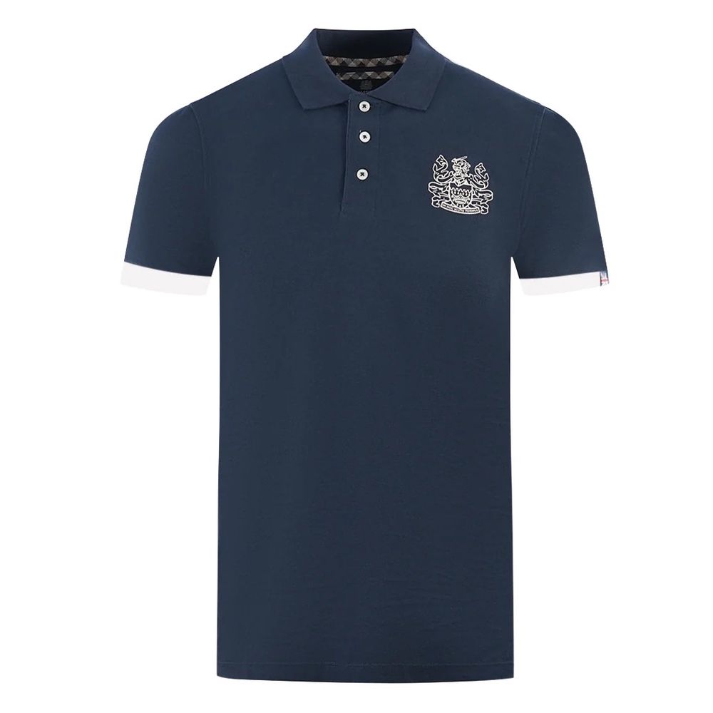 Aquascutum - Blue Cotton Polo Shirt