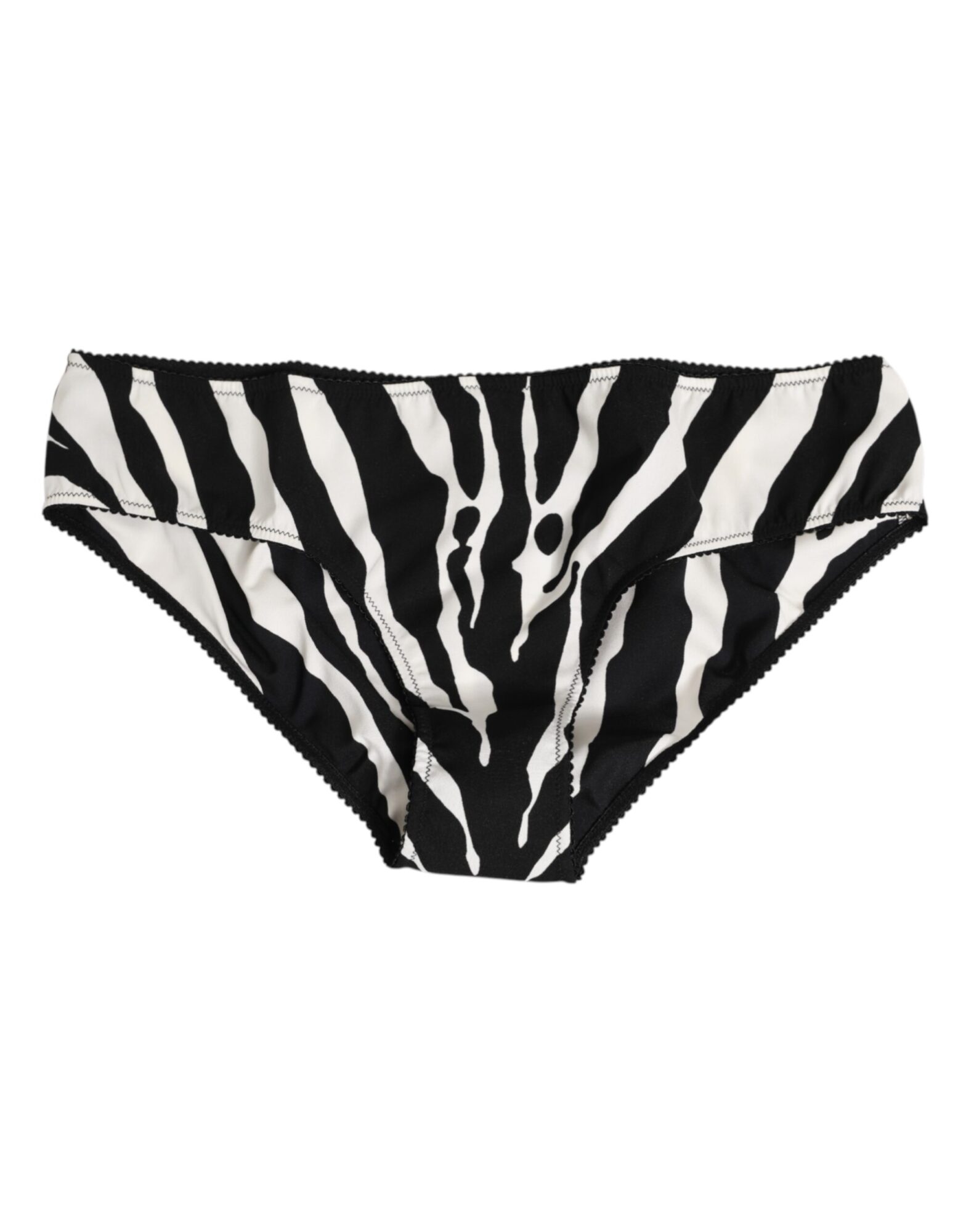 Dolce & Gabbana - Black White Zebra Print Slip Briefs Underwear