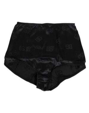 Black Silk Stretch High Waist Girdle Underwear