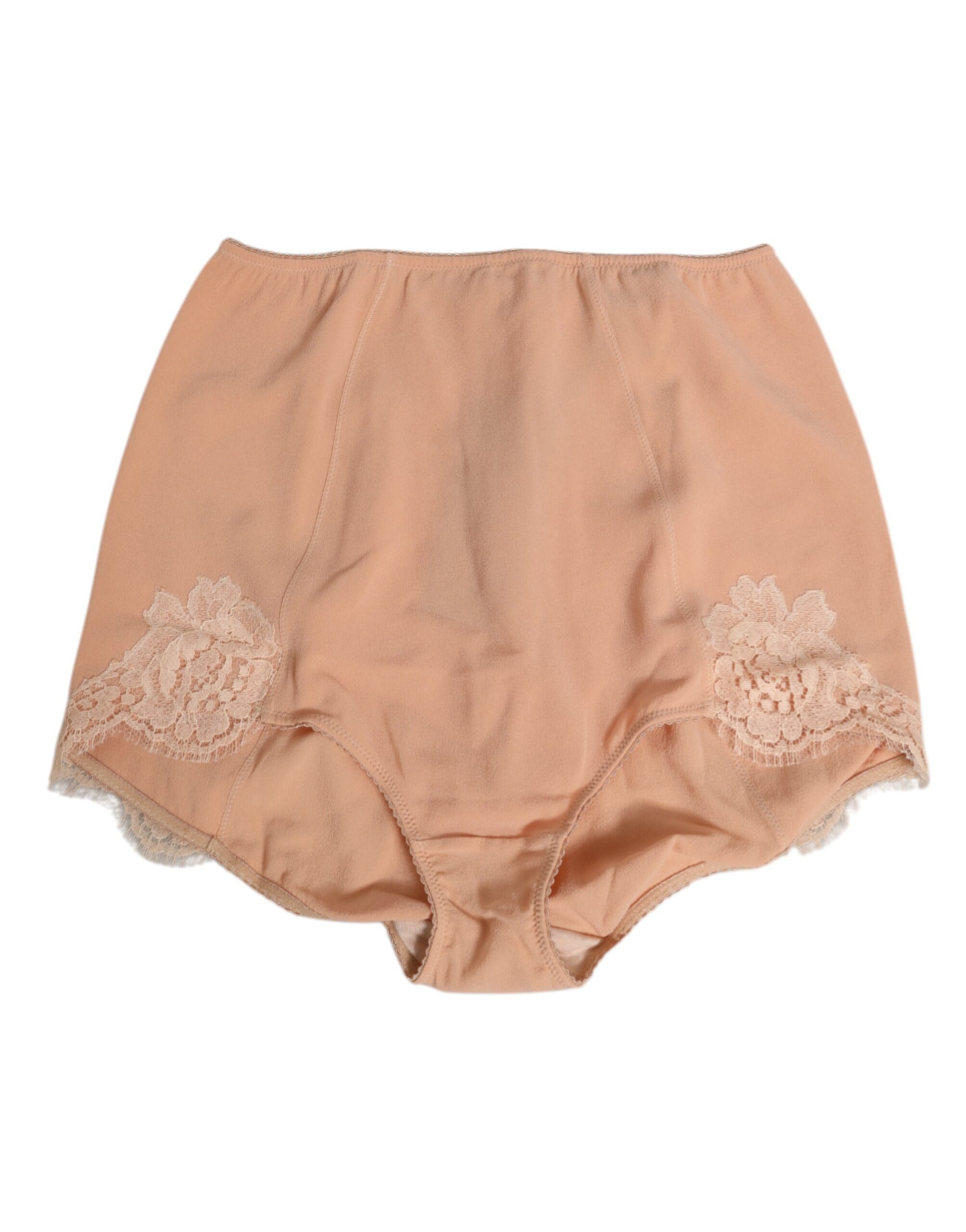 Dolce & Gabbana - Beige Silk Stretch High Waist Girdle Underwear