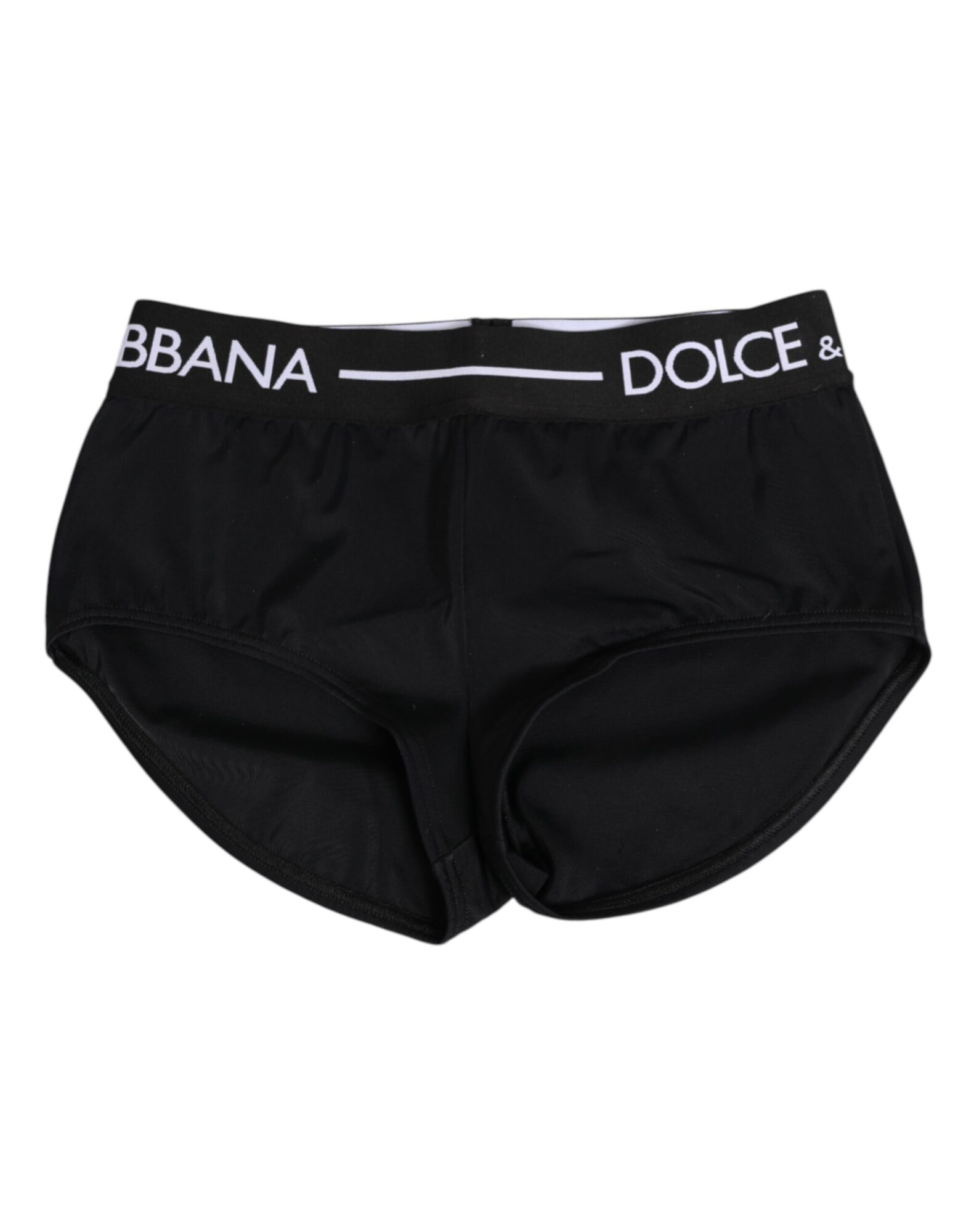 Dolce & Gabbana - Black Nylon Logo Waistband Shorts Underwear