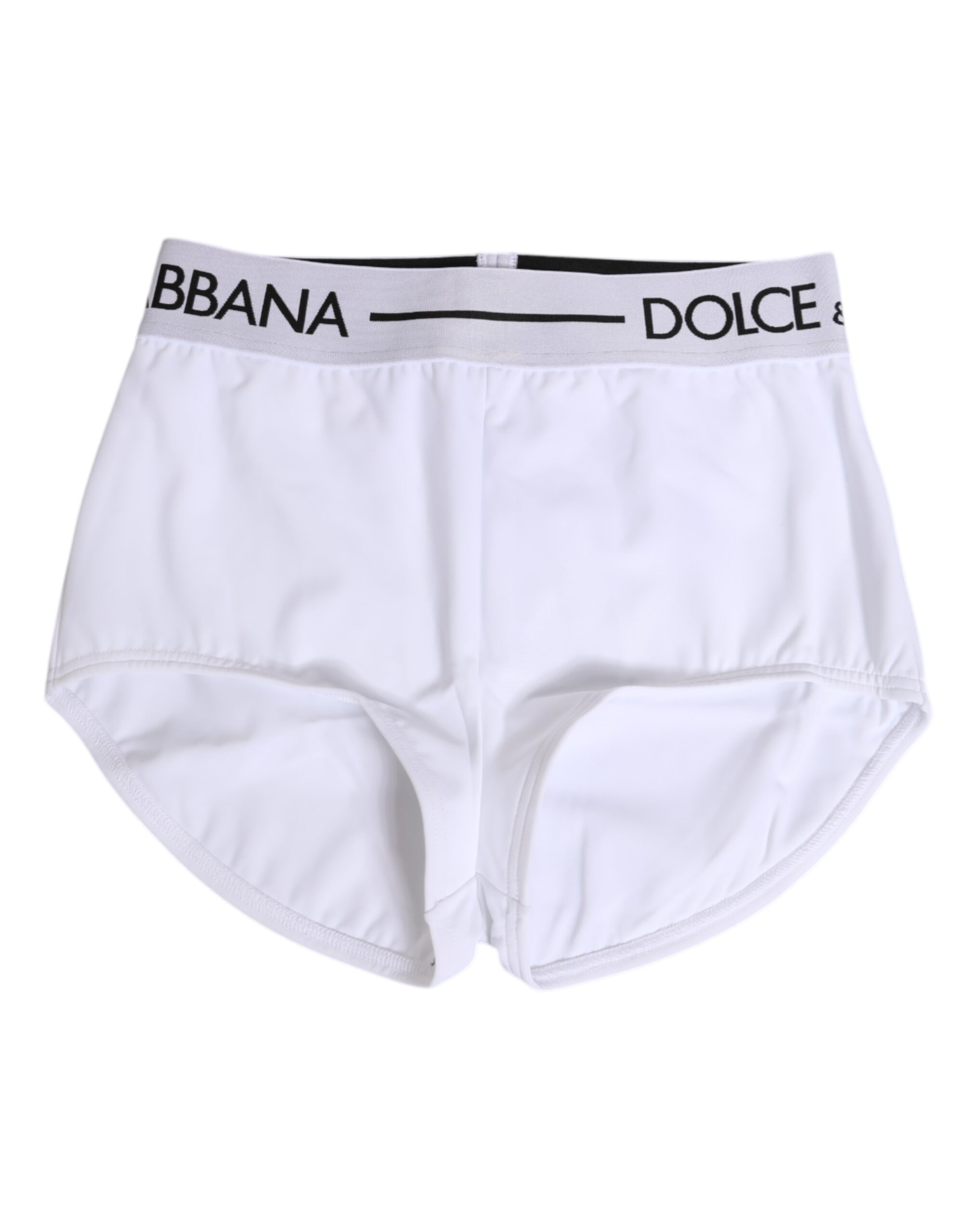 Dolce & Gabbana - White Nylon Logo Waistband Shorts Underwear