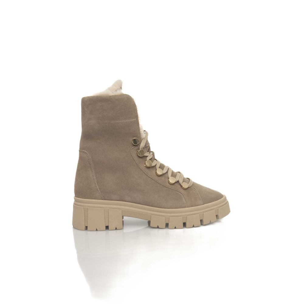 Cerruti 1881 - Beige Leather Women Boot