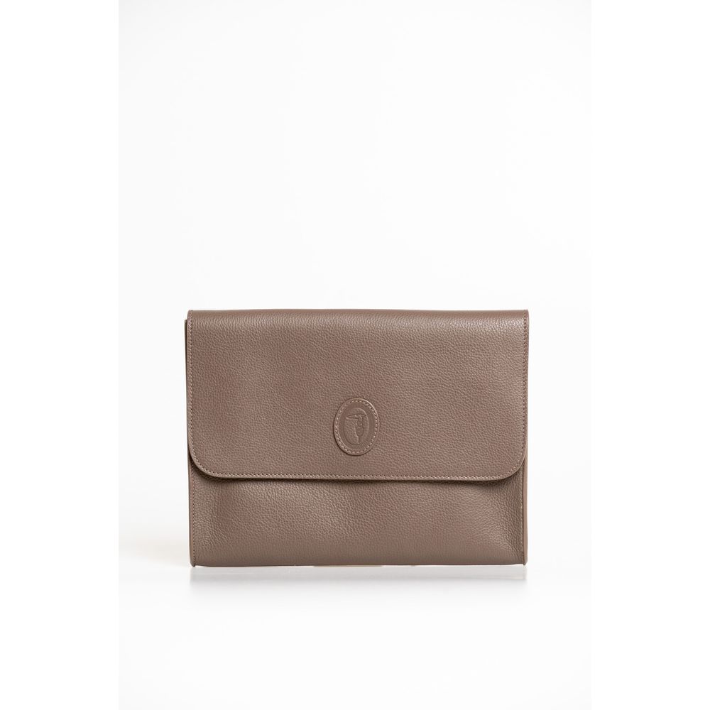 Trussardi - Brown Polyester Men Clutch