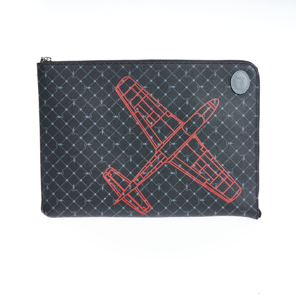 Trussardi - Black Leather Men Clutch