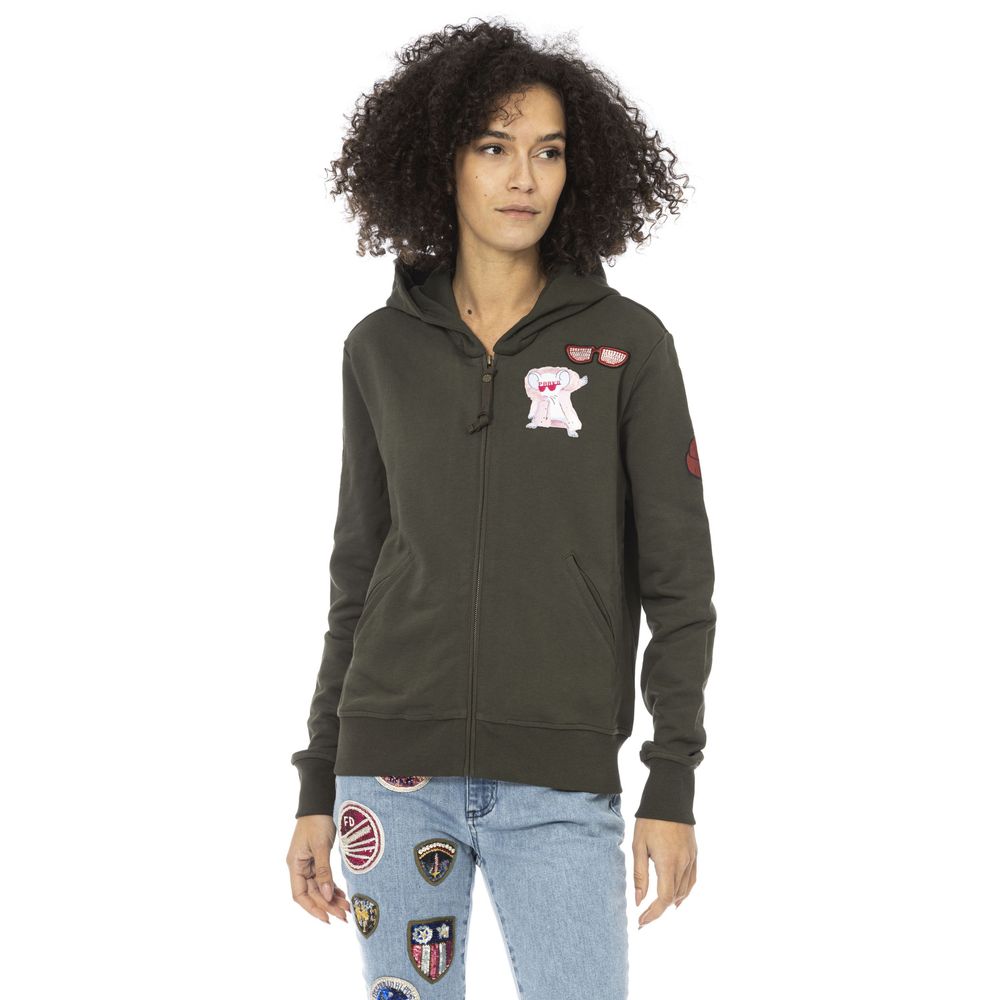 Mr&Mrs Italy - Green Cotton Women Sweatshirt Top
