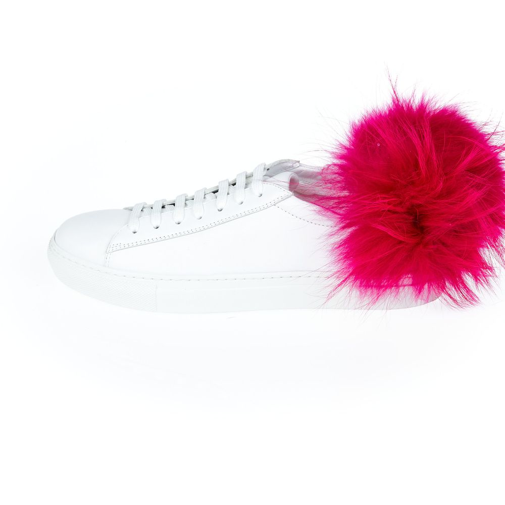 Mr&Mrs Italy - White Lamb Leather Women Sneaker