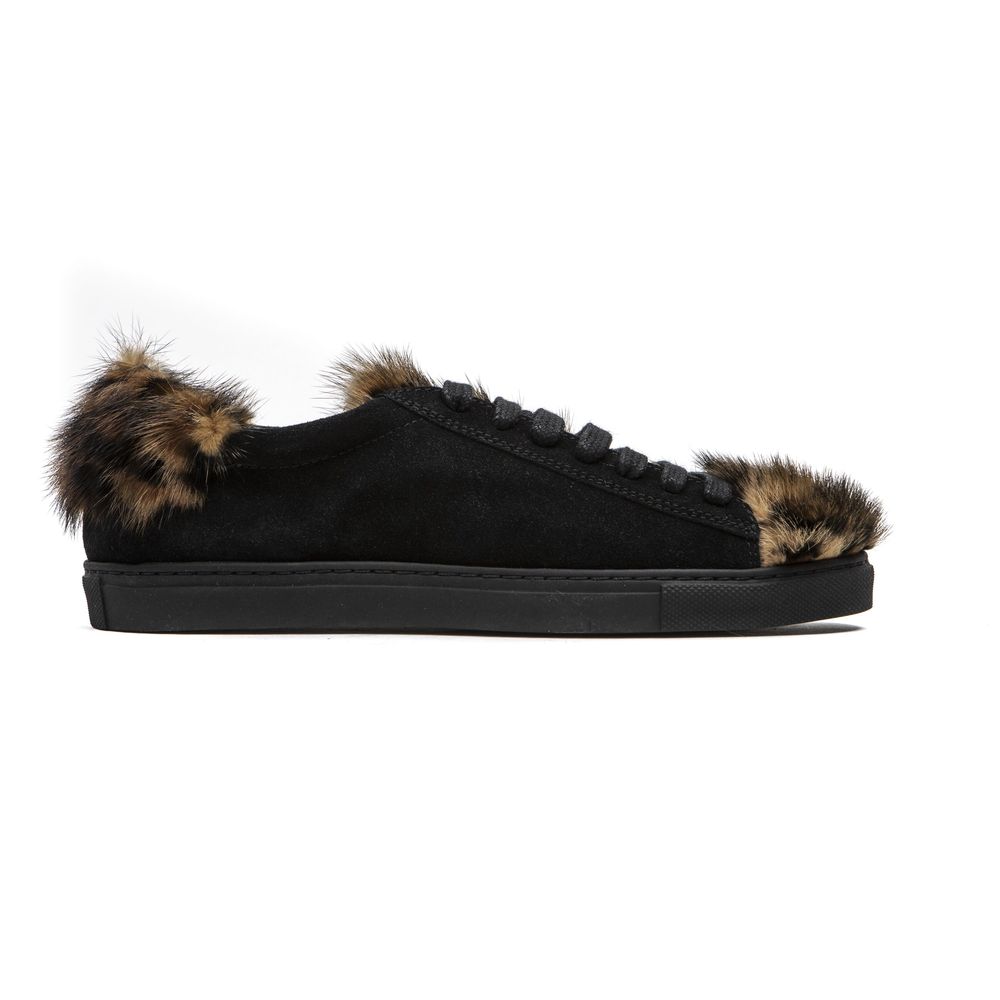 Mr&Mrs Italy - Black Leather Women Sneaker