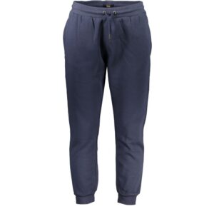 Blue Polyester Men's Sweatpants