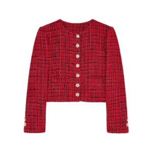 Red Polyester Blazer