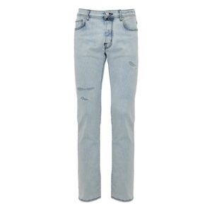 Blue Cotton Skinny Jean