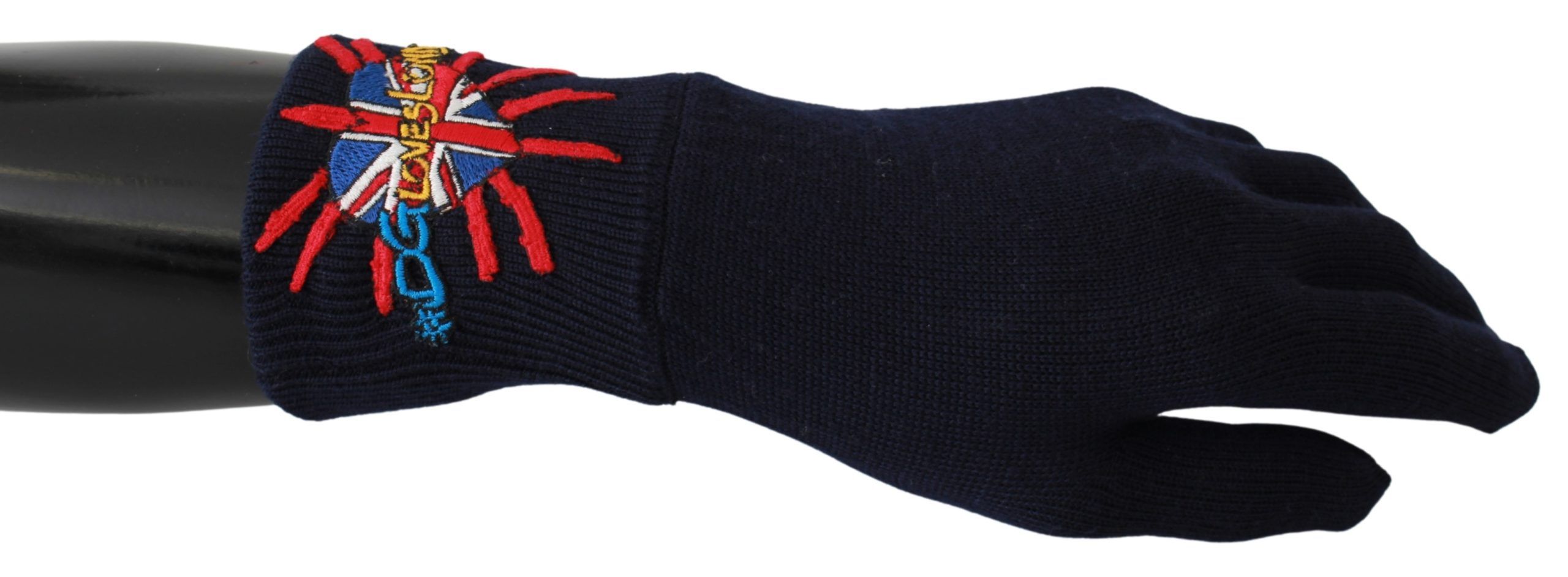 Dolce & Gabbana - Blue #DGLovesLondon Embroidered Wool Gloves