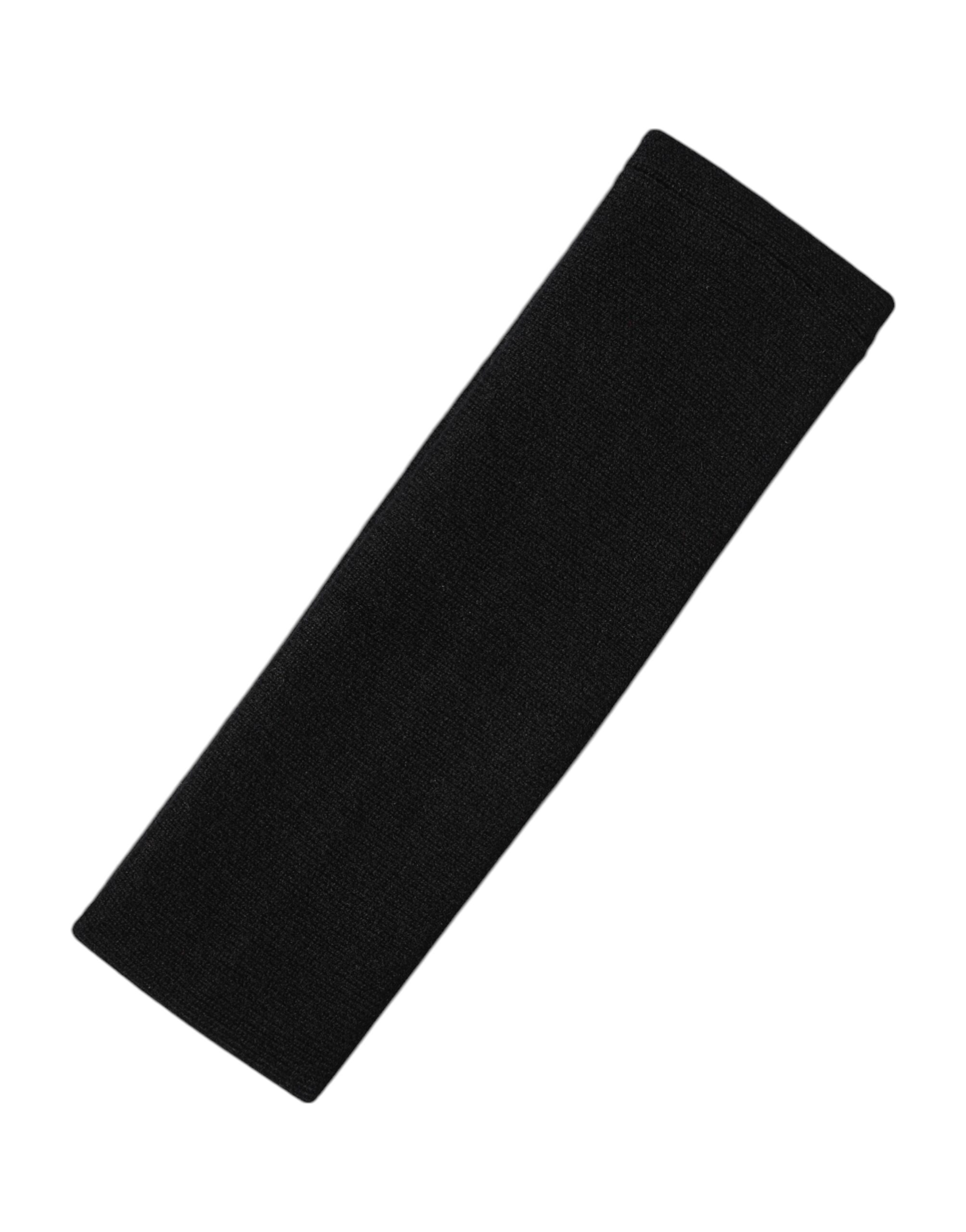 Dolce & Gabbana - Black Cashmere Knitted Women Head Band Hat