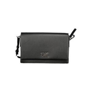 Black Polyester Women Handbag