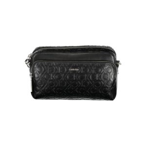 Black Polyurethane Women's Shoulder Bag