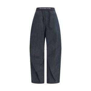 Black Cotton Casual Pants