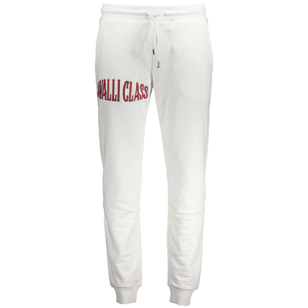 Cavalli Class - Bianco Cotton Men Jogger Pant