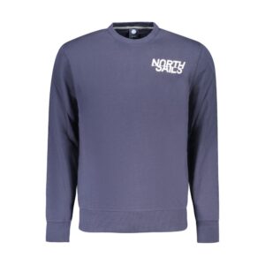 Blue Cotton Men Sweatshirt