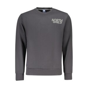 Black Cotton Men Sweatshirt