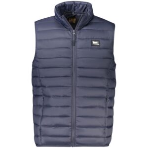 Blue Polyester Men Jacket