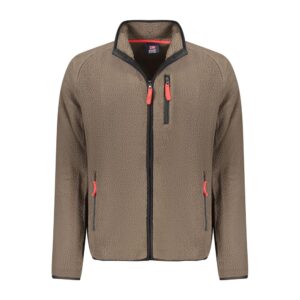 Brown Polyester Men Sweater