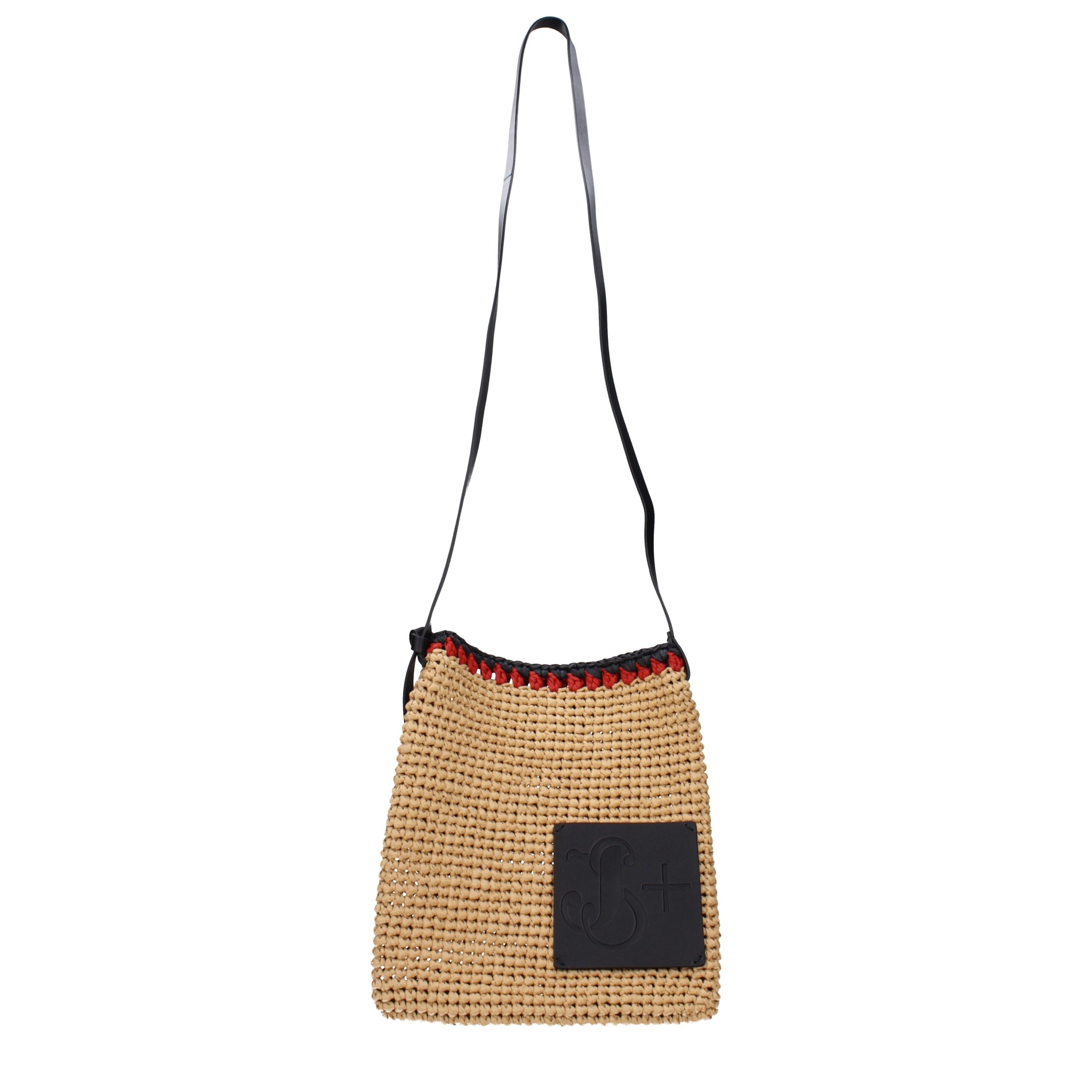 Jil Sander - Beige Raffia Crossbody Bag