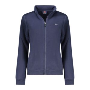 Blue Cotton Women Sweatshirt