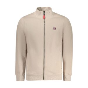 Beige Cotton Men Sweatshirt