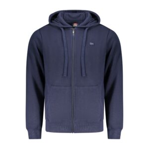 Blue Cotton Men's Hoodie Sweatshirt