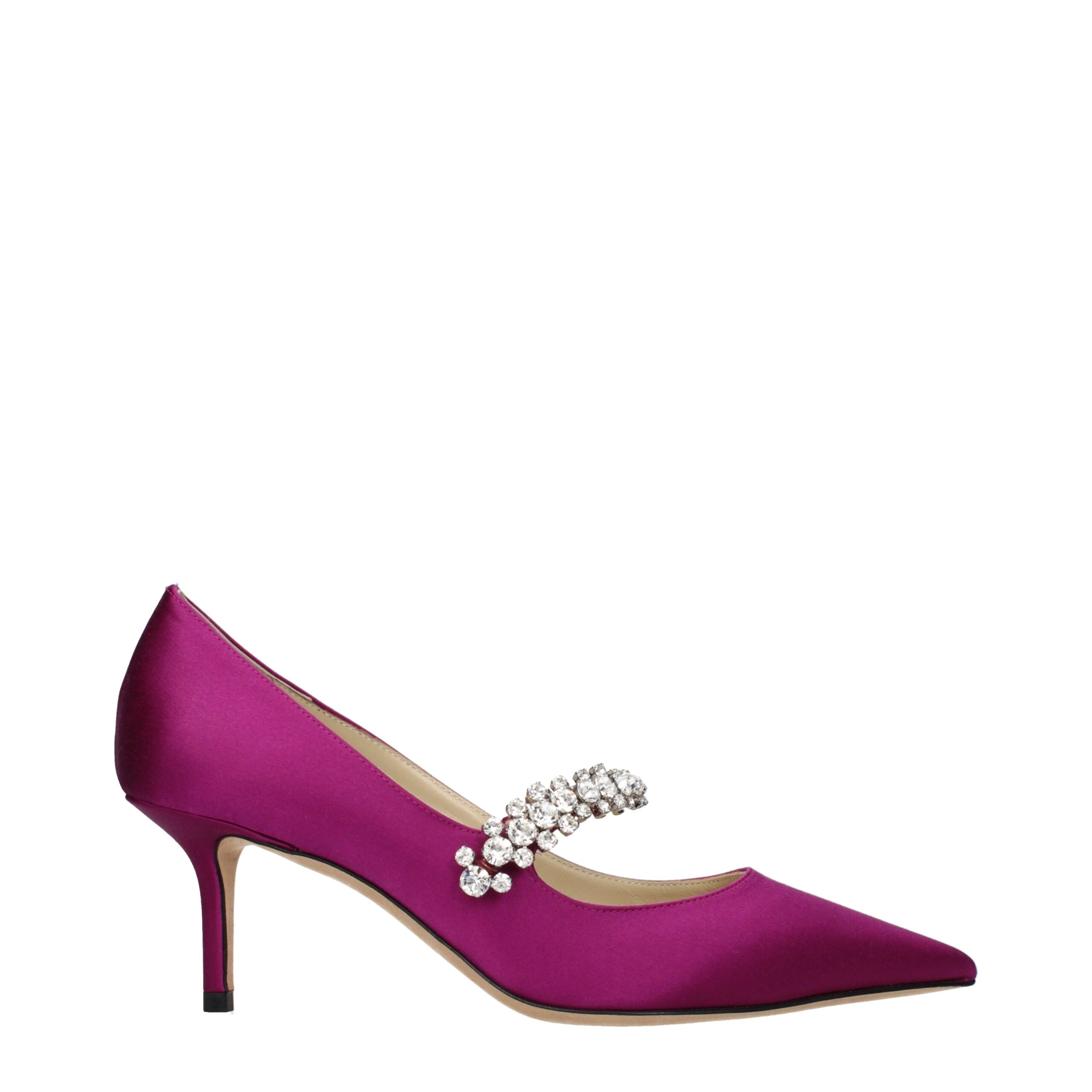 Jimmy Choo - Pink Satin Mid Heel Pumps