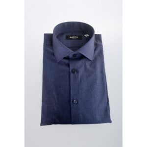 Blue Cotton Men Shirt