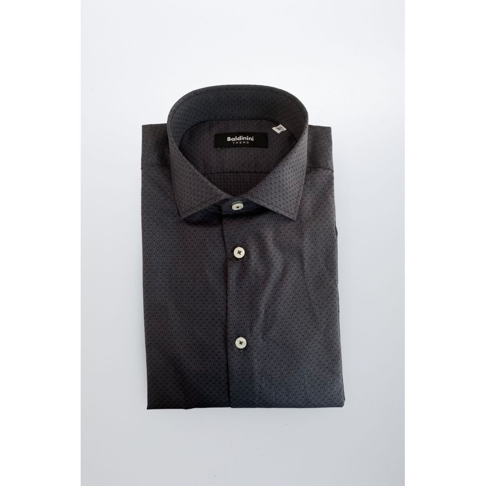 Baldinini Trend - Gray Cotton Men Shirt
