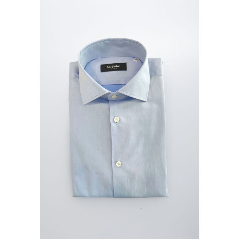Baldinini Trend - Light Blue Cotton Men Shirt