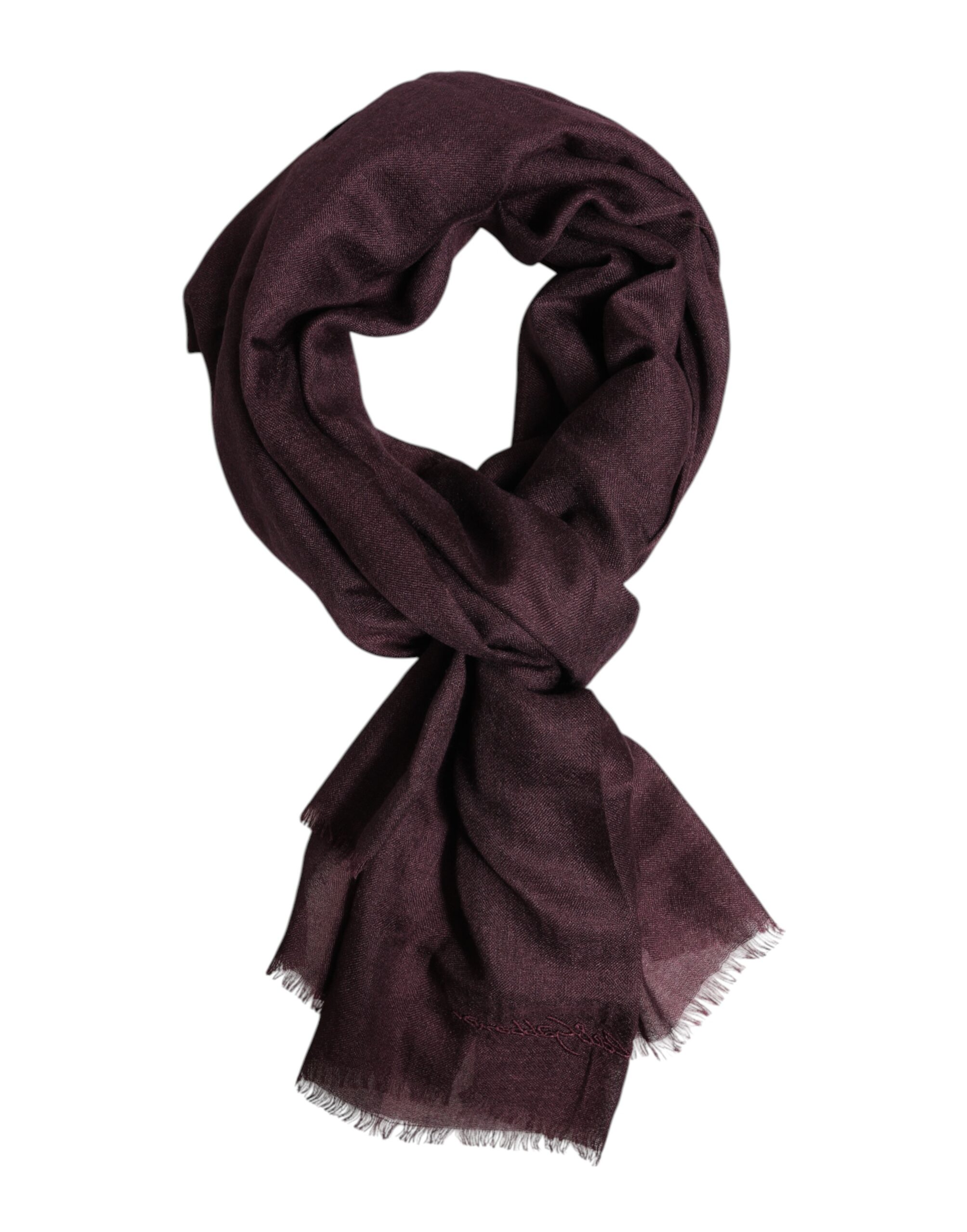 Dolce & Gabbana - Maroon Cashmere Neck Warmer Wrap Shawl Scarf