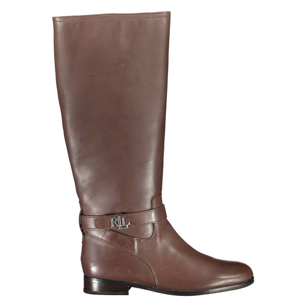Ralph Lauren - Brown Leather Women Boot