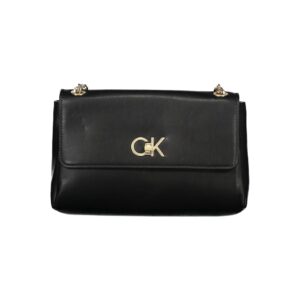 Black Polyester Women Shoulder Bag
