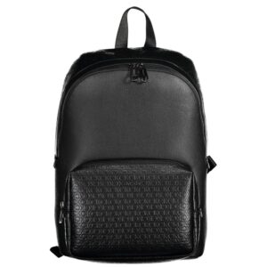 Black Polyester Men's Backpack