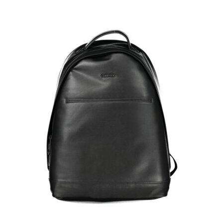 Black Polyester Men's Backpack