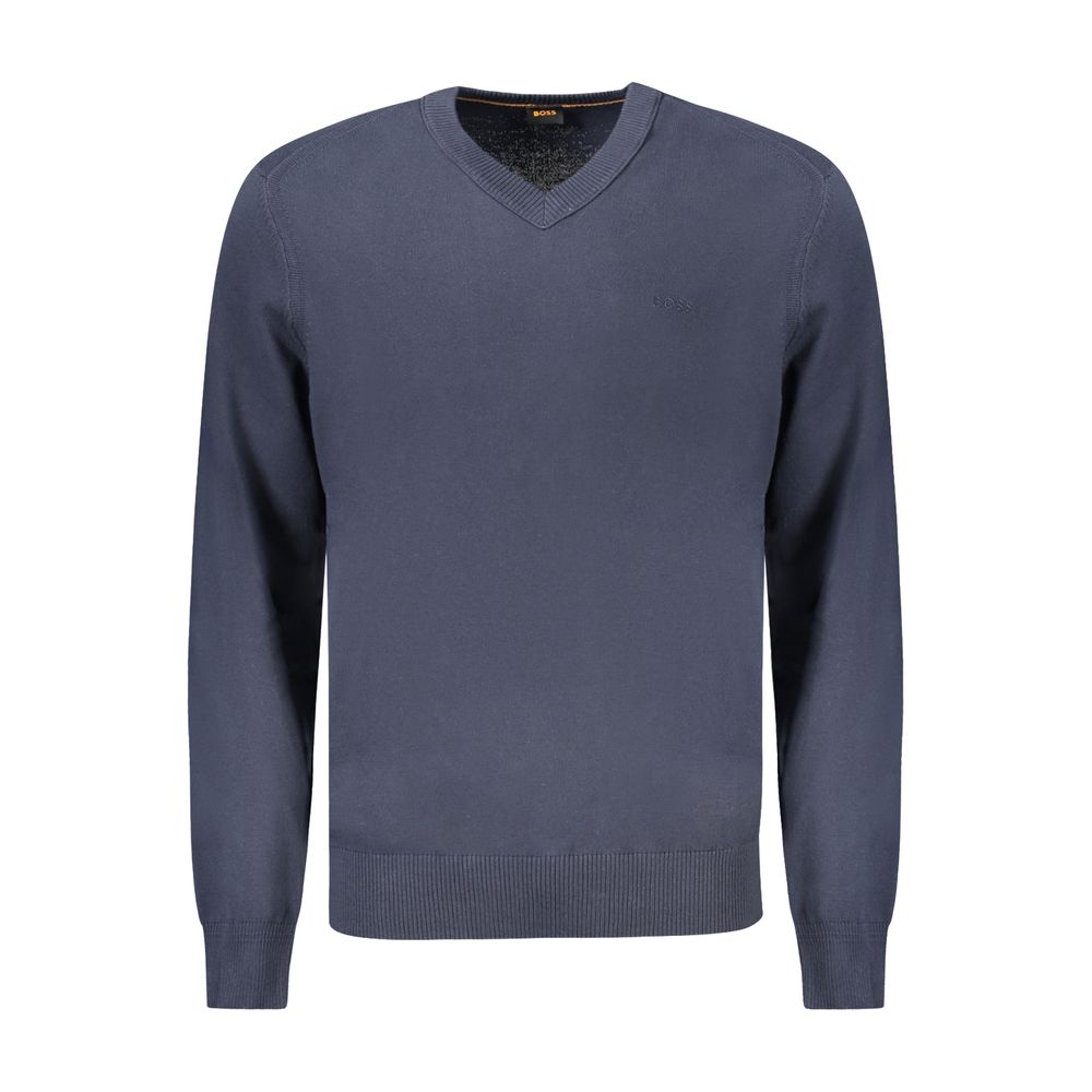 Hugo Boss - Blue Cotton Men’s Long-Sleeved T-Shirt