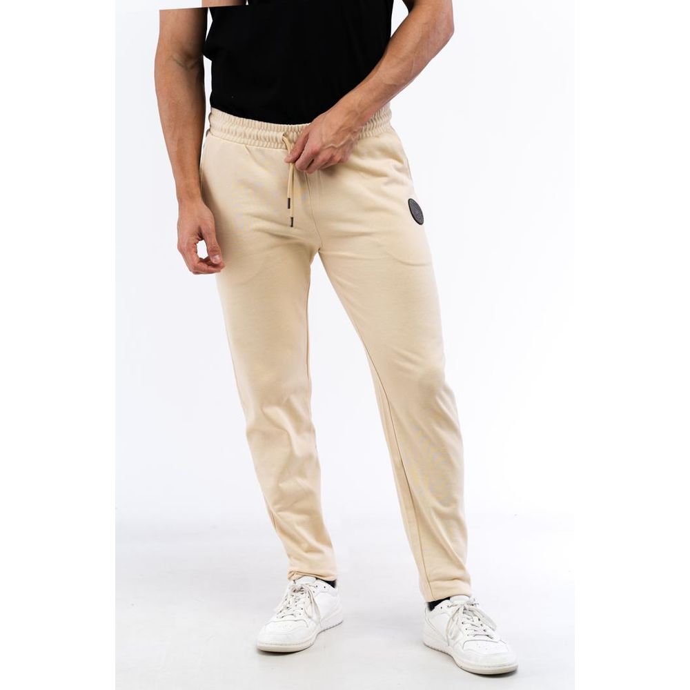 Cavalli Class - Beige Cotton Joggers (Workout Pants)