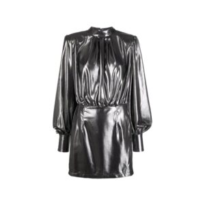 Silver Polyester Cocktail Dress