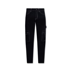 Black Cotton Cargo Pants