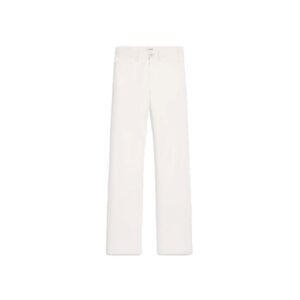 White Cotton Straight-Leg Jeans