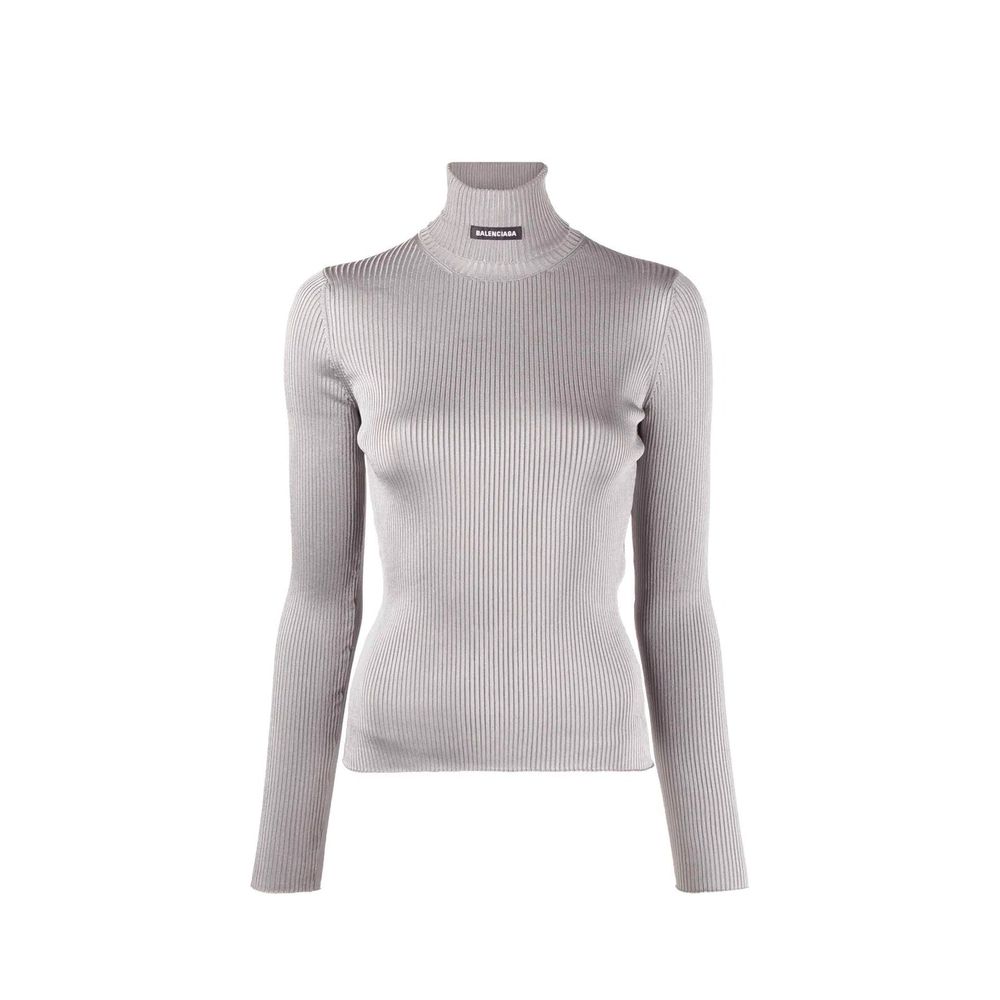 Balenciaga - Gray Polyester Turtleneck