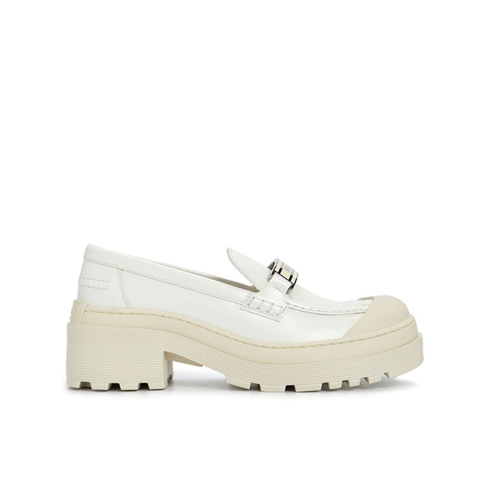 Dior - White Calfskin Platform Loafers