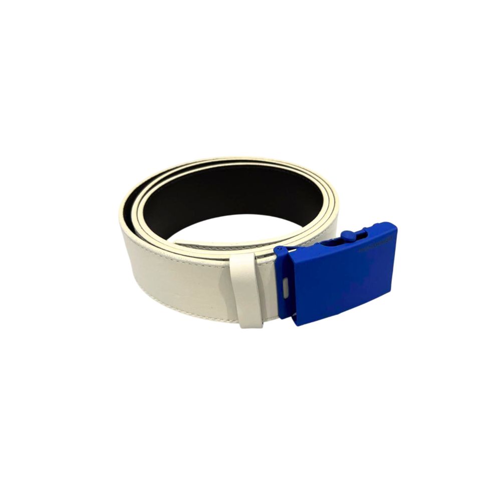Borbonese - White Leather Men Belt