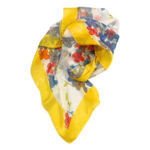 Yellow Silk Women Scarf