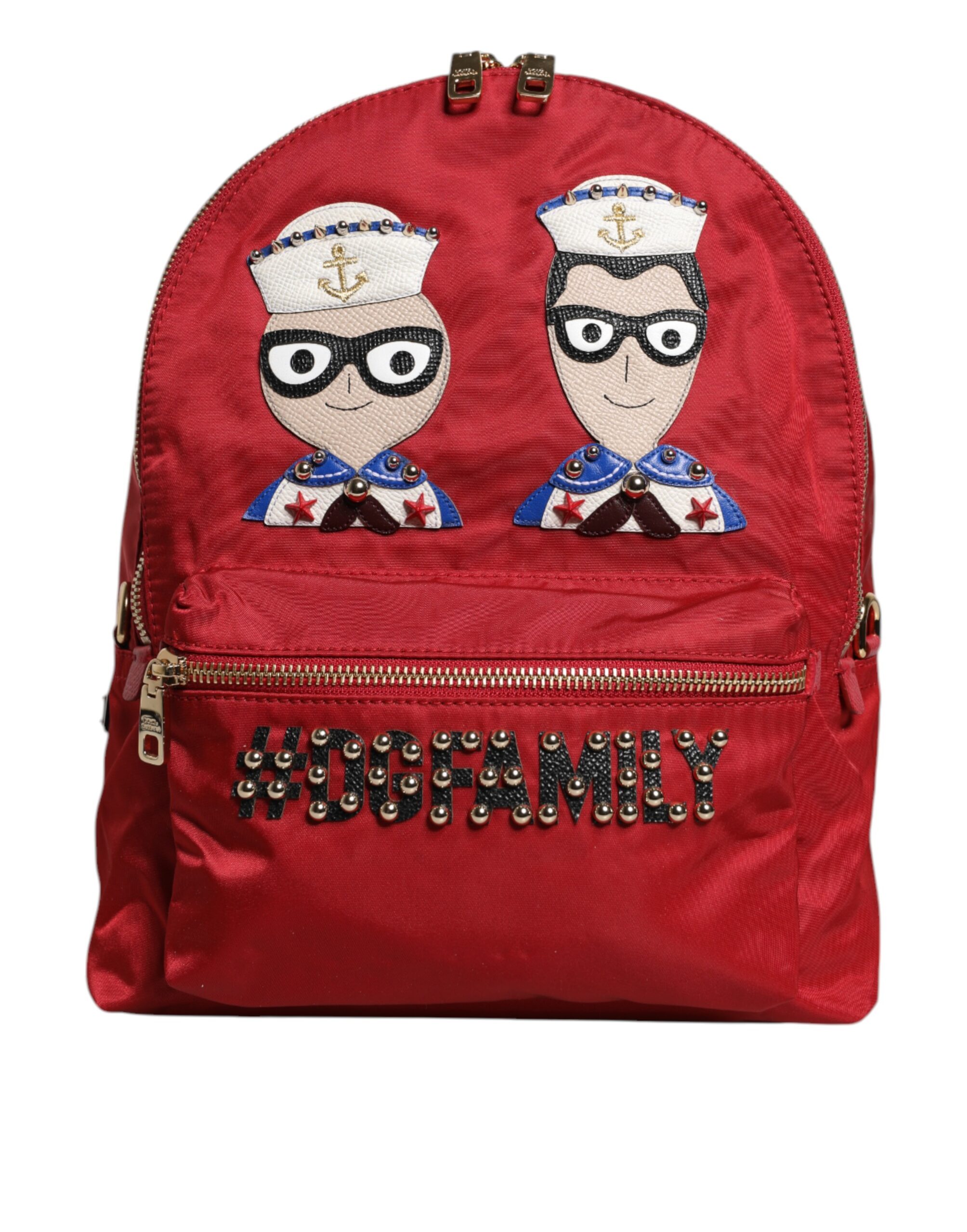 Dolce & Gabbana - Red #DGFAMILY VULCANO Embellishment Backpack Bag