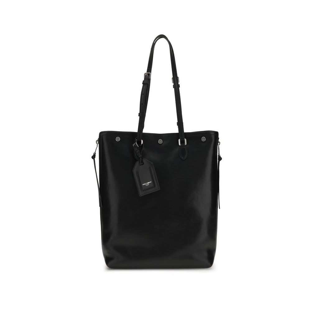 Dolce & Gabbana - Black Calf Leather Bos Taurus Shoulder Bag