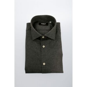 Gray Cotton Men Shirt